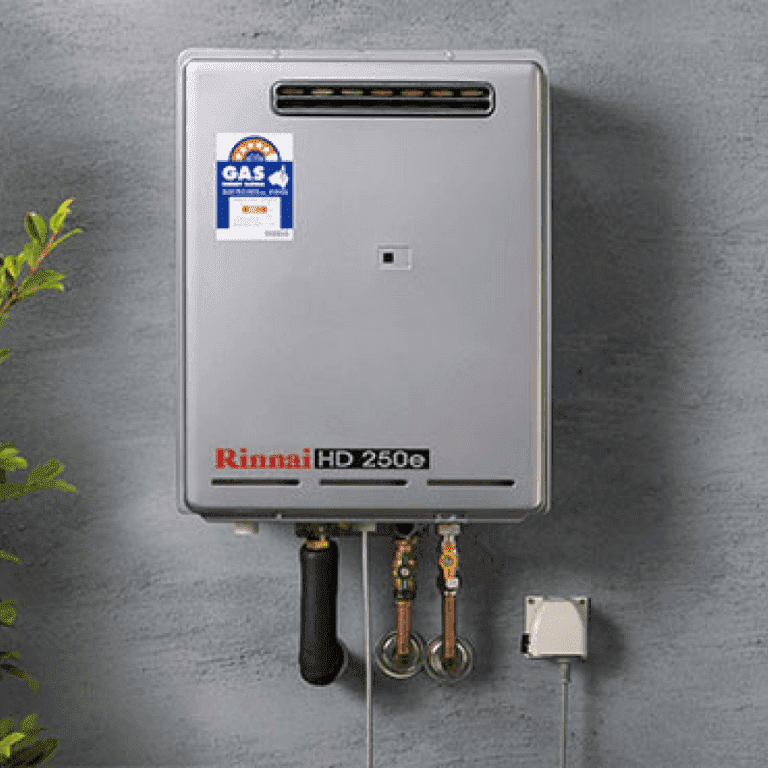 rinnai hot water system on a house in the Adelaide Hills