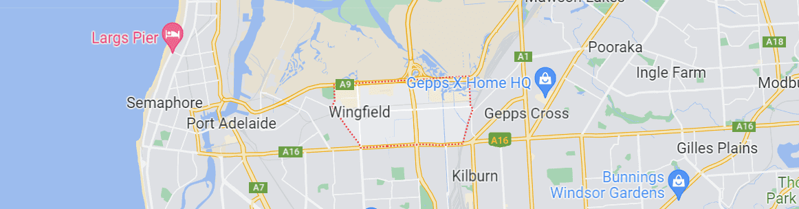 a map of Wingfield South Australia