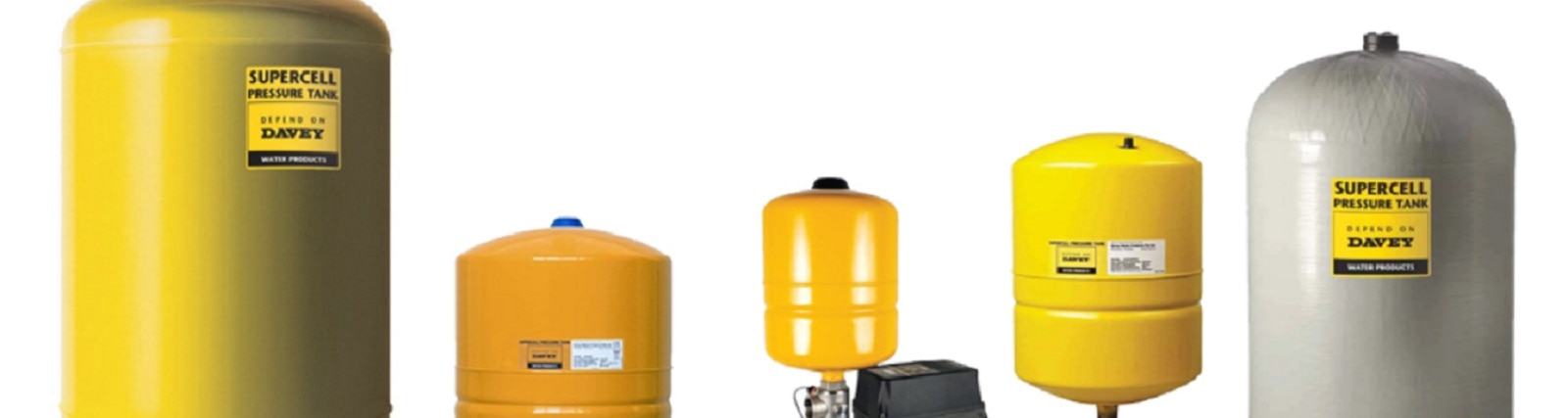 a range of water pump pressure tanks