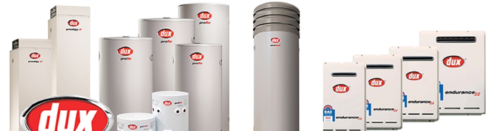 the range of dux hot water heaters